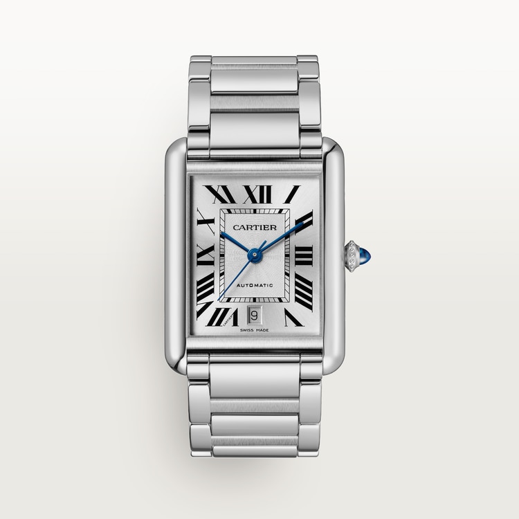 Tank Must watch Extra-large model Silvered flinqué dial 41 mm