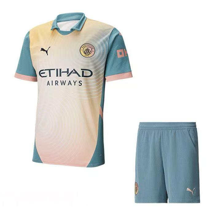 24 25 Manchester City three guest fan jersey short sleeved set