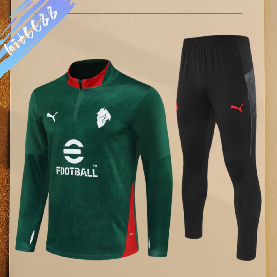 25/26 AC Milan  Half Pull Training Uniform (adult Kids Kit)