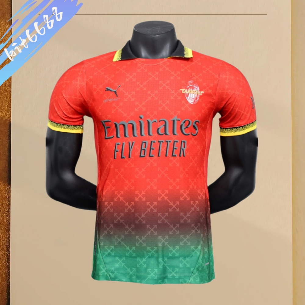 2025/2026 AC Milan Third Away Special Edition Red Football Shirt (Player Edition)