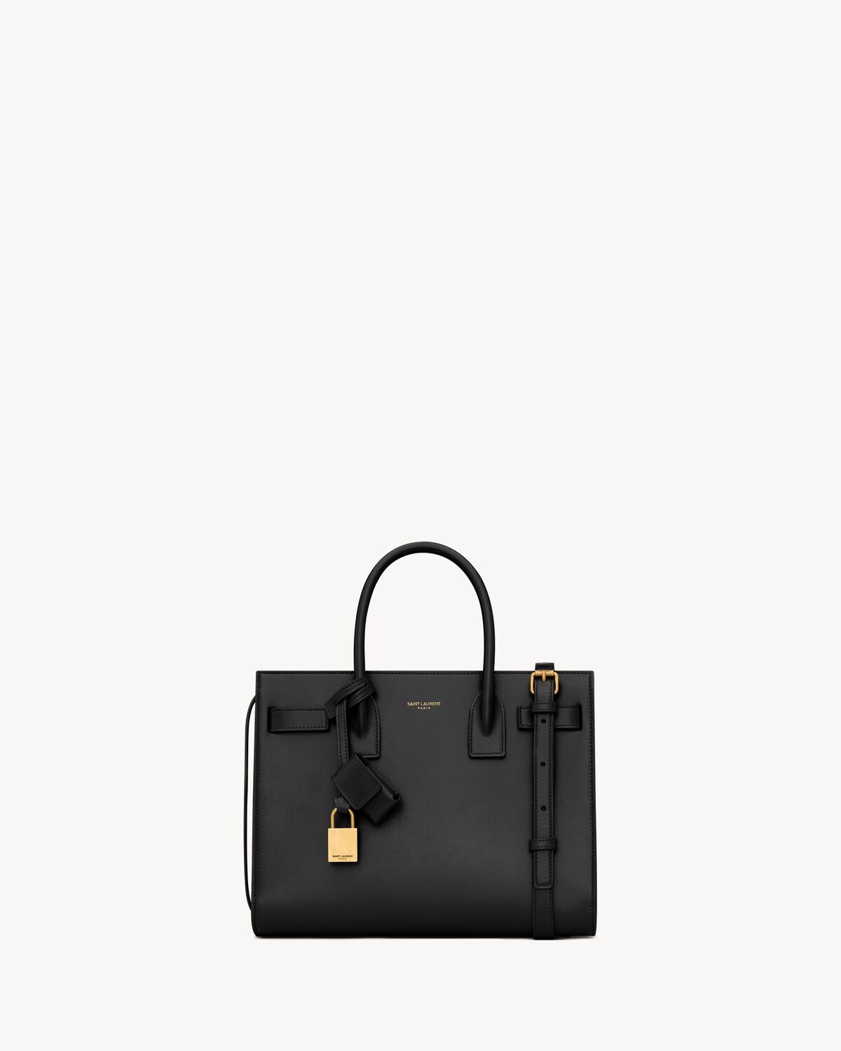 sac de jour in smooth leather - baby BLACK
