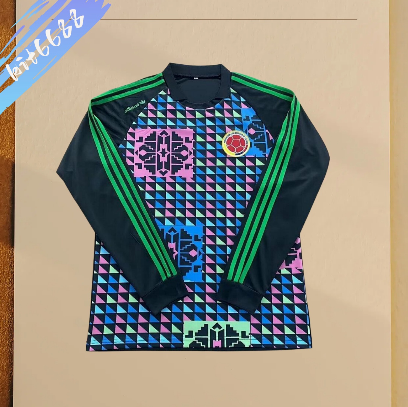 1990 Colombia goalkeeper Retro long sleeves Football Shirt