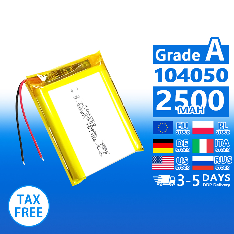 Pouch Lithium Ion Batteries 104050 3.7v2500mAh