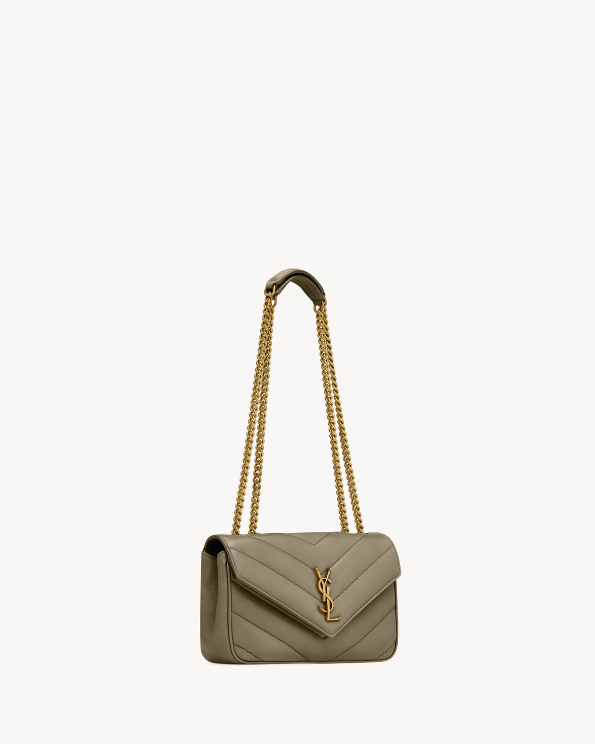 loulou small in matelassé lambskin DARK STRONG MOSS