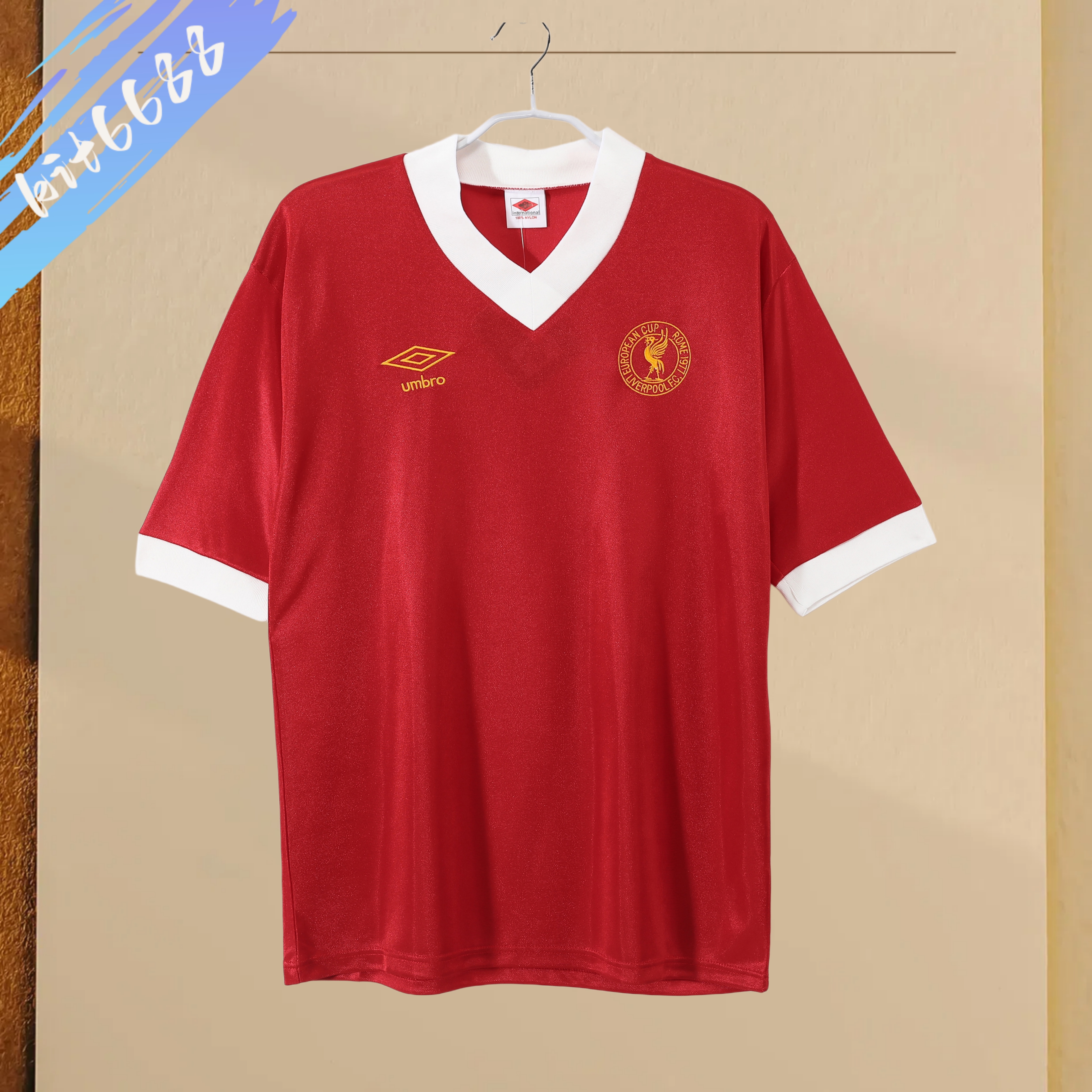 76/77 Liverpool home Retro Football Shirt