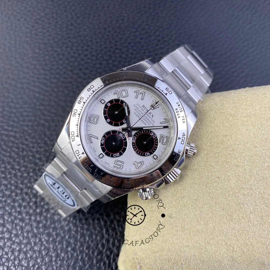 Rolex Cosmograph Daytona 116509 White Arabic Dial White Gold 40MM Mens Replica Watch