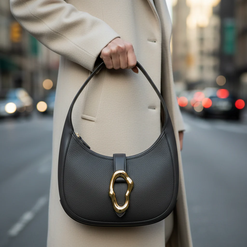 Dark Gray Sculptural Hobo