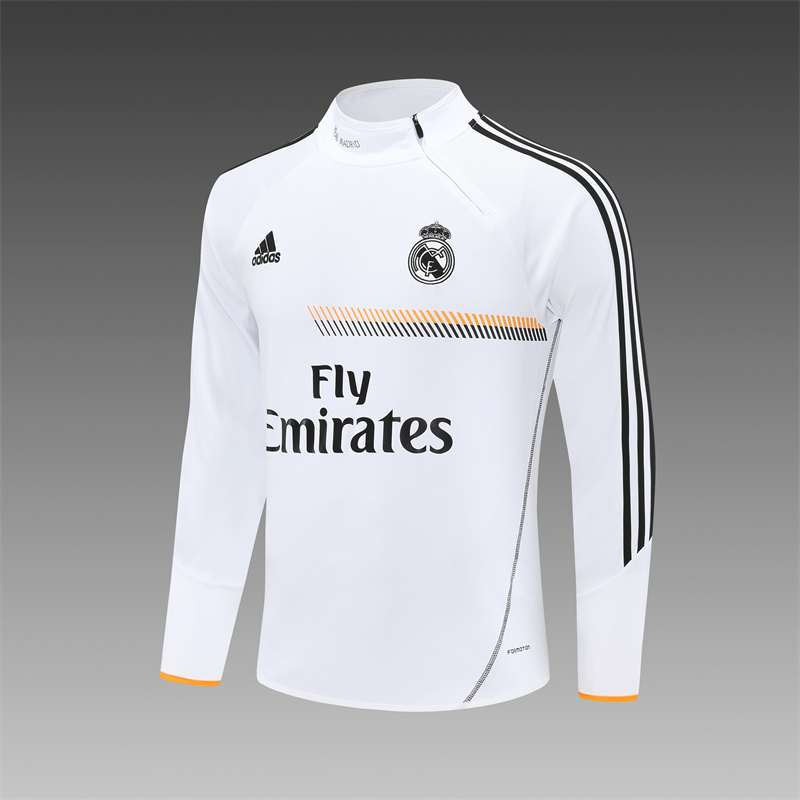 13/14 Real Madrid Retro Training Uniform Long- Sleeve Football Shirt
