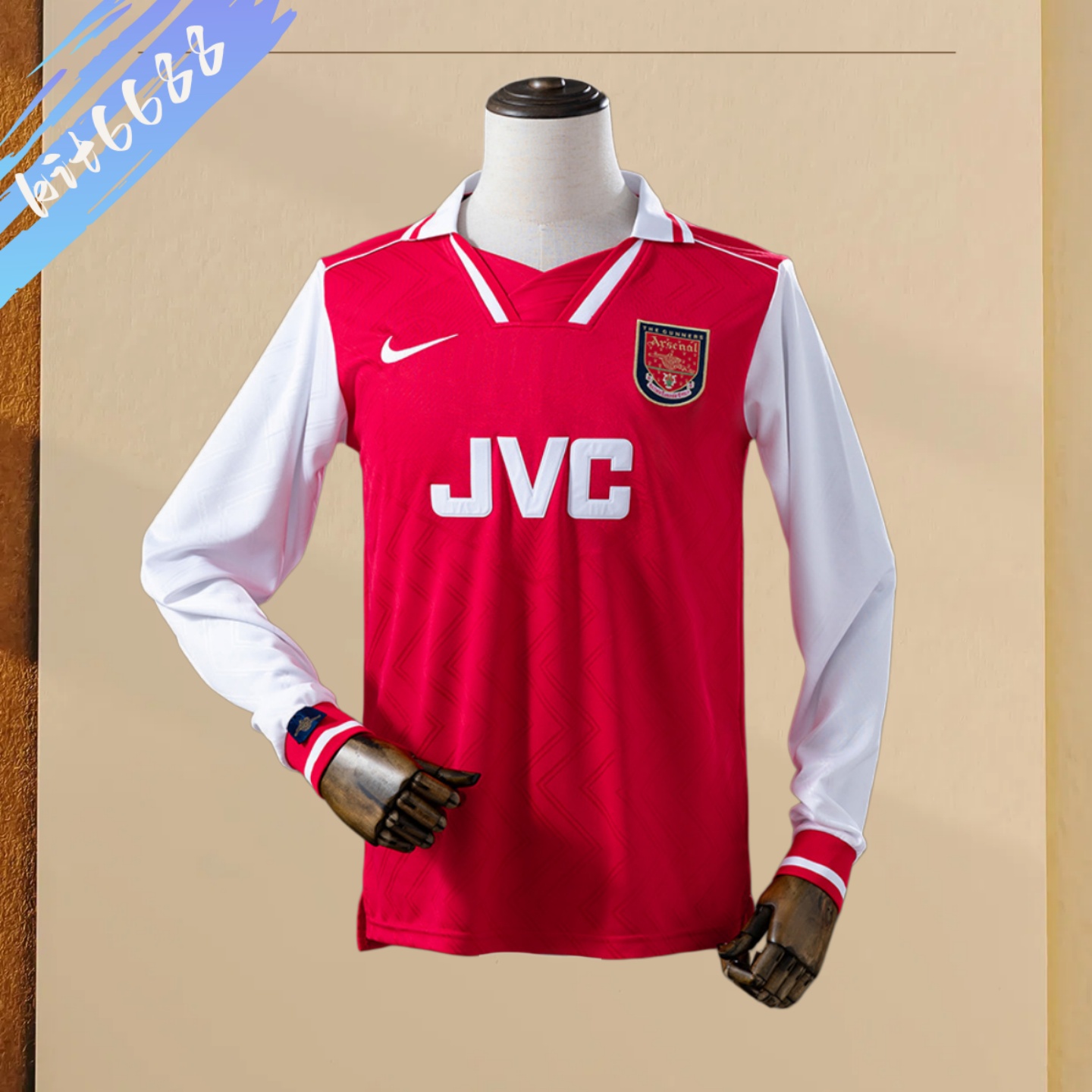 96/97 Arsenal Home  Retro Long Sleeve Football Shirt