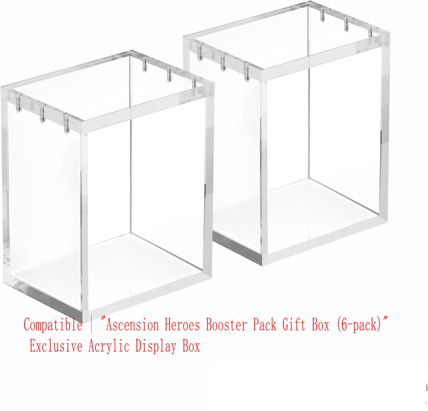 5mm Thick Acrylic Card Display Box with Magnetic Closure, Clear Dustproof Storage Case for Standard TCG Cards & Sleeved Cards, High Transparency Protective Holder for Collection (Internal: 3.1x2.2x4.9 inch)