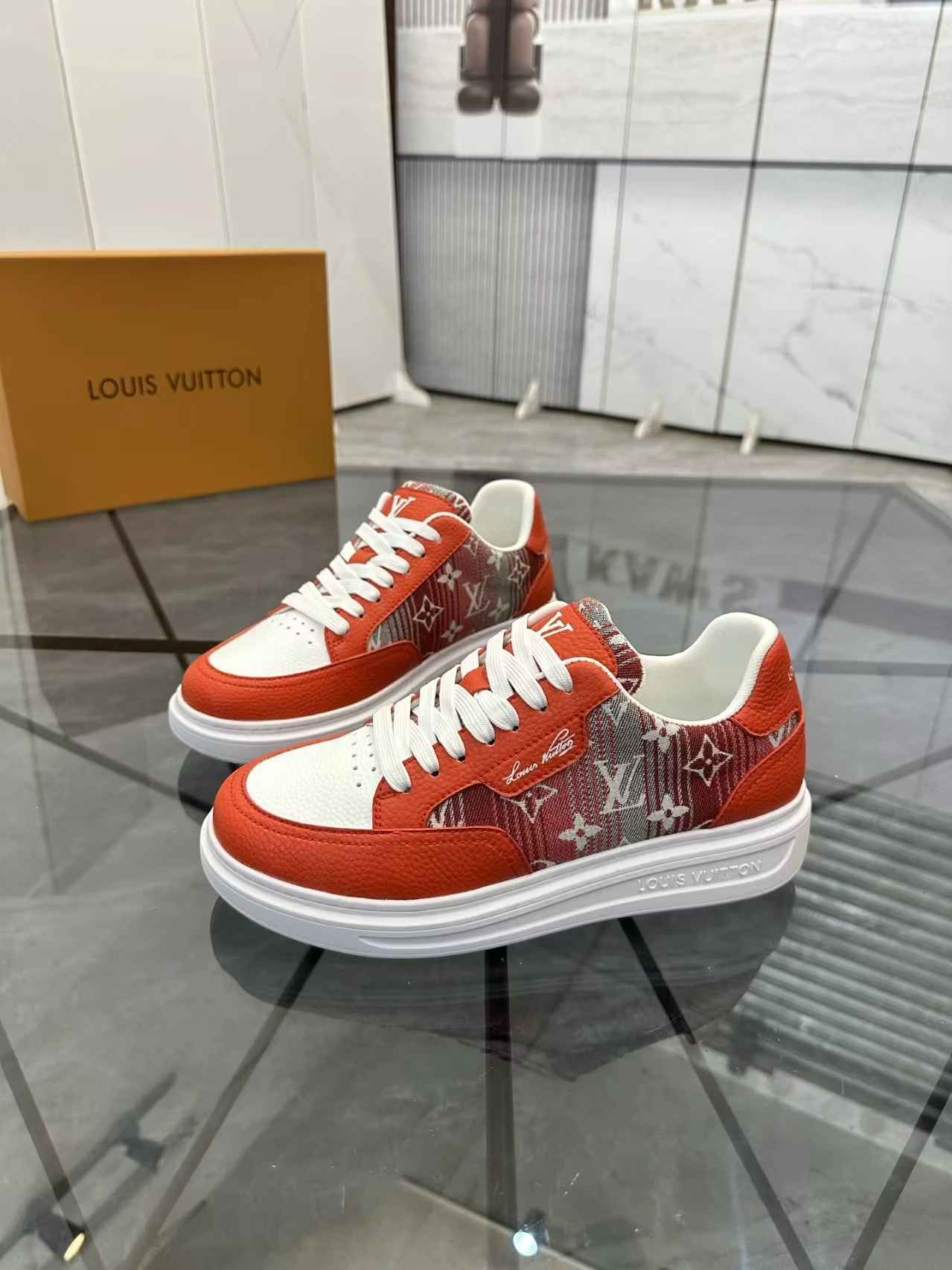 Top LV shoes, handmade genuine leather material