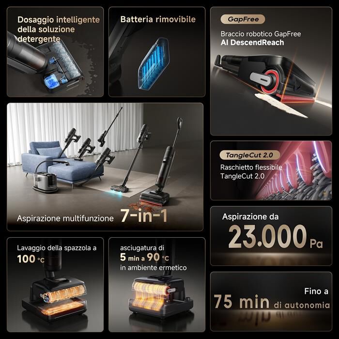 DREAME - Lavapavimenti H15 MIX VIM-Nero