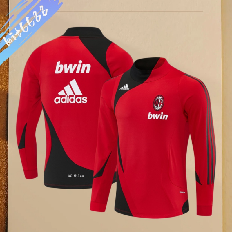 07/08 AC Milan Retro Training Shirt Long Sleeve Football Shirt