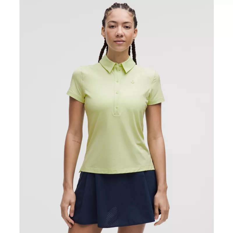 Quick-Dry Short-Sleeve Polo Shirt Straight Hem Logo