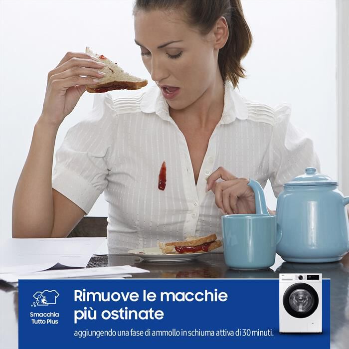 SAMSUNG - Lavatrice WW90CGC04DAEET 9kg 1400g Classe A-Bianco