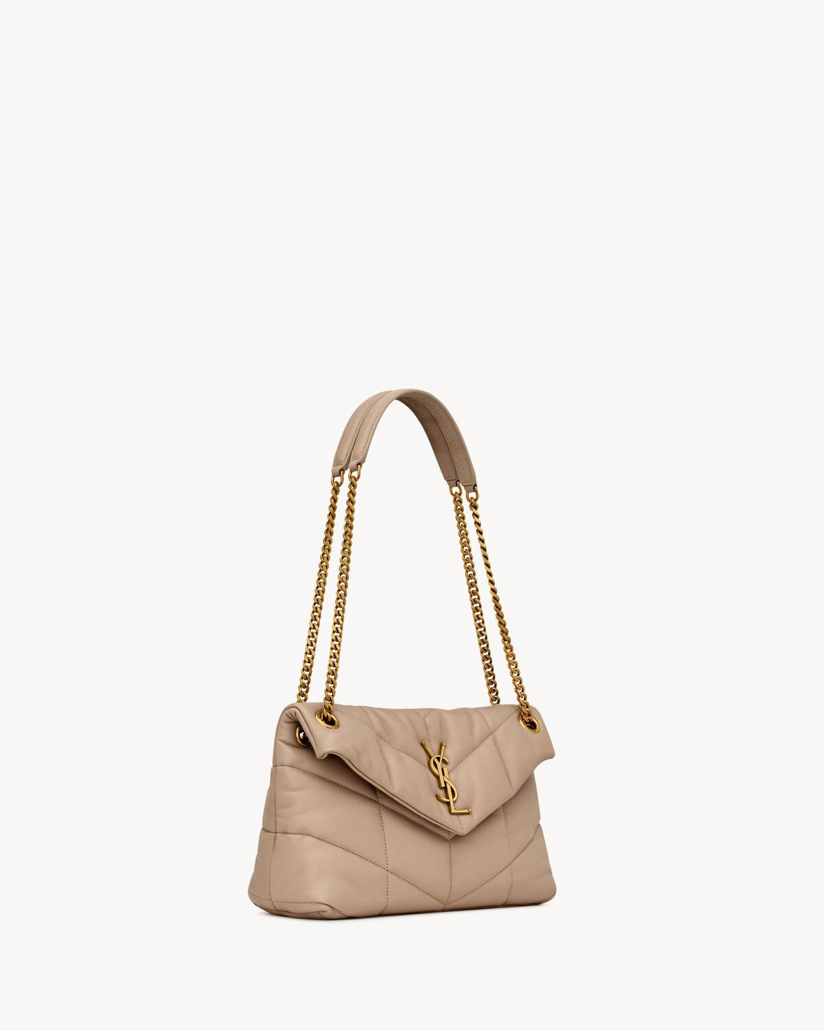 puffer small in nappa leather DARK BEIGE