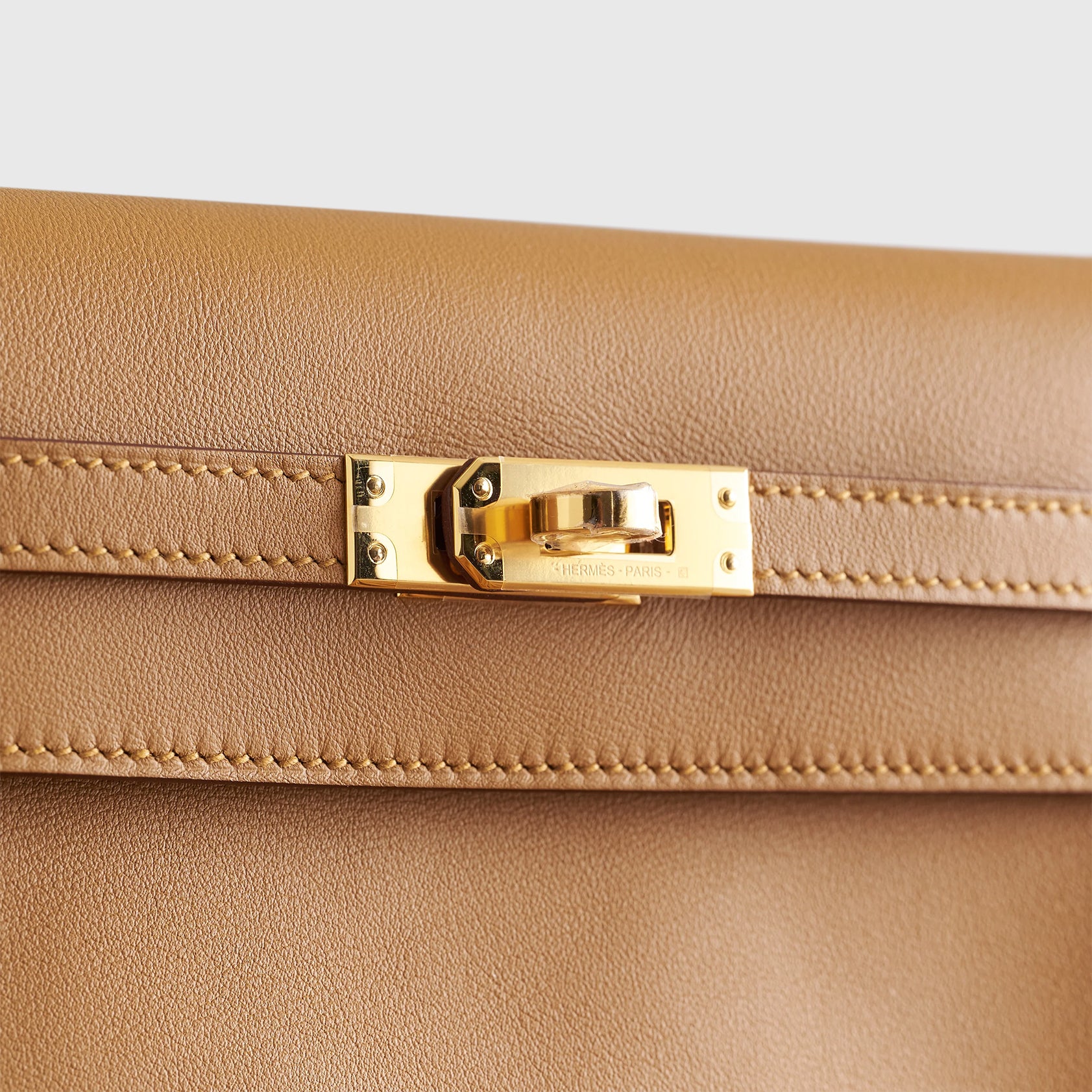 Hermès Kelly Danse II Anate w/ Fringe Swift Sesame Gold Hardware
