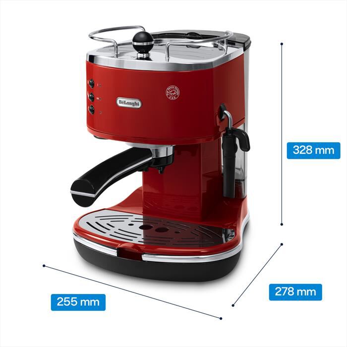 DE LONGHI - ICONA VINTAGE ECO 311.R MACCHINA DA CAFFÈ MANUALE-Rosso