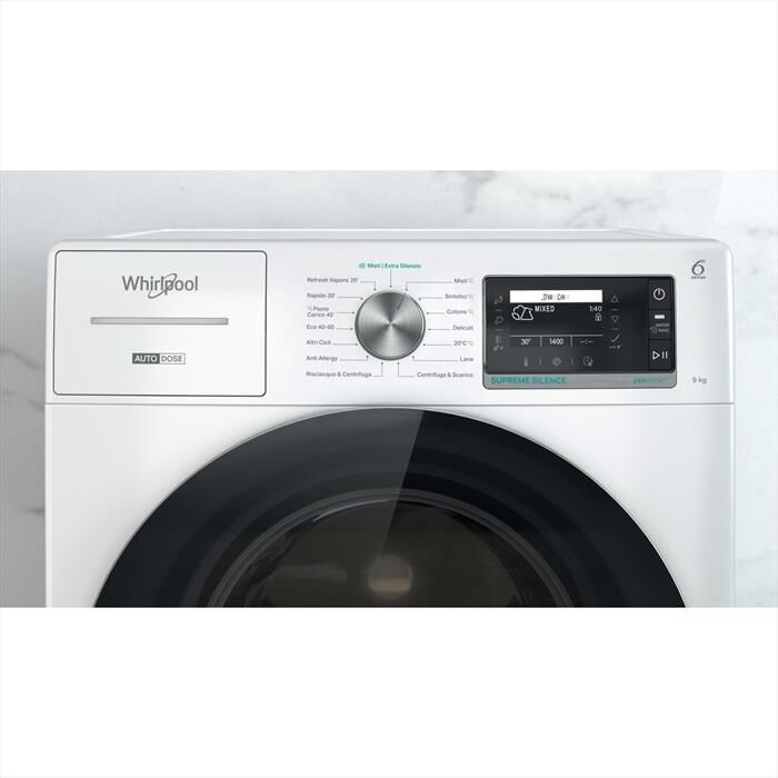 WHIRLPOOL - Lavatrice SUPREME SILENCE W8 W946WR IT 9 Kg - A-Bianco