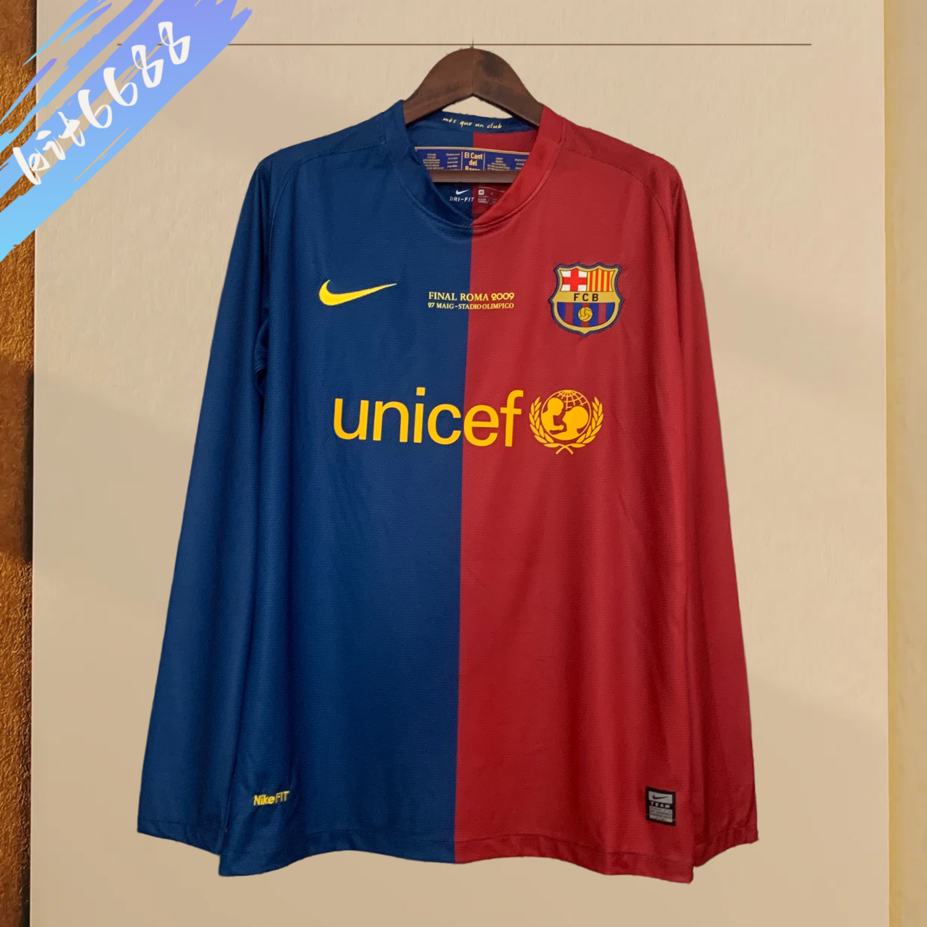 08/09 Barcelona  home long sleeves Retro Football Shirt