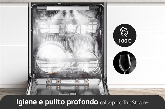 LG - Lavastoviglie QUADWASH DB365TXS Classe B 10coperti-Acciaio inossidabile