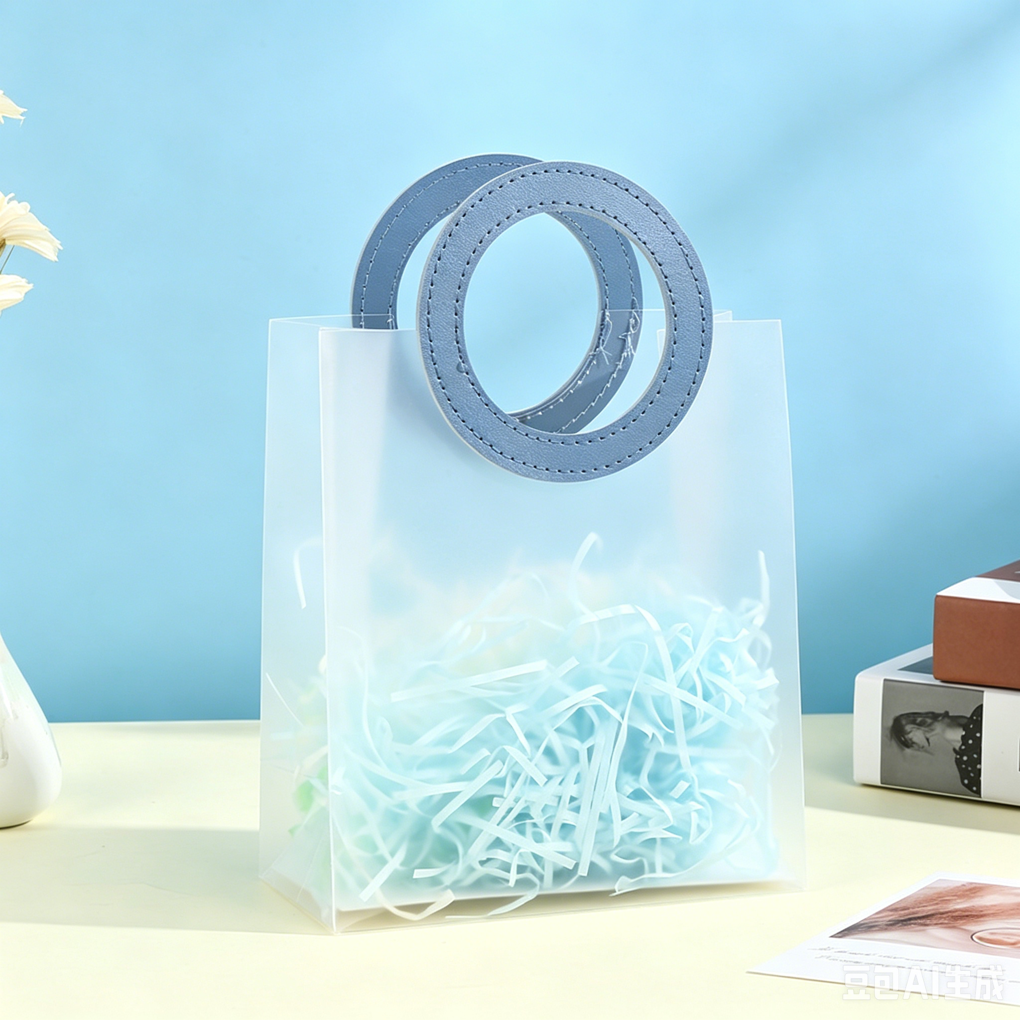 PP Frosted Transparent Handheld Gift Bag, Plastic Festival Souvenir Bag, Wedding Candy & Flower Tote Bag, Custom Logo Packaging Bag, In Stock Wholesale