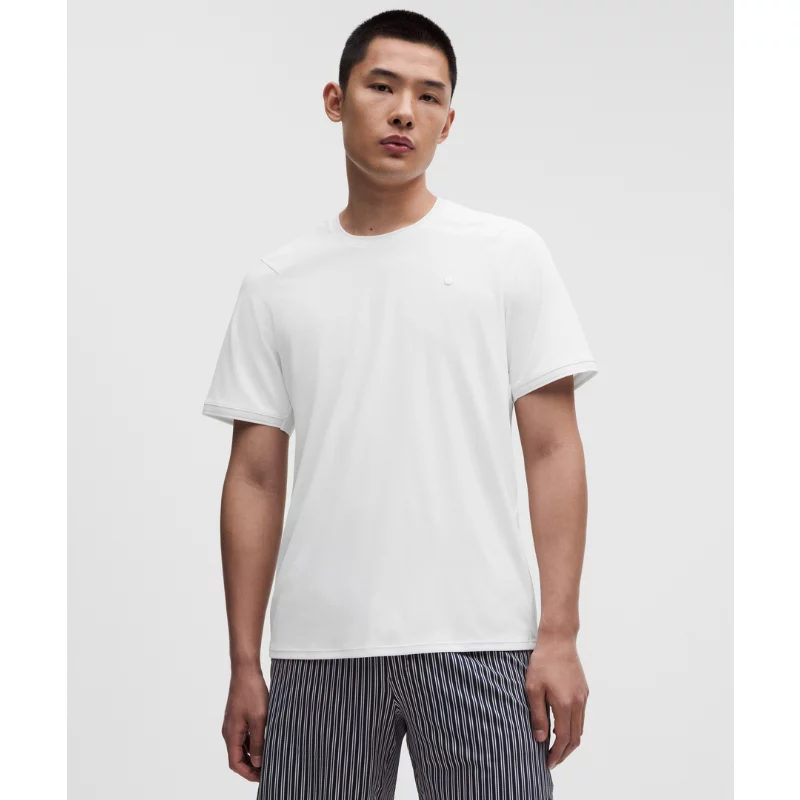 UV-Protective Textured Mesh Tennis Shirt