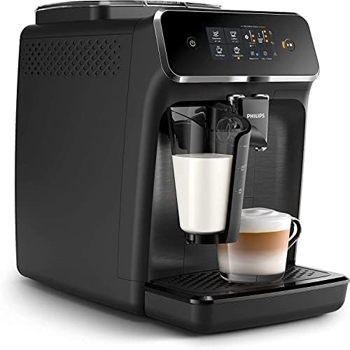 Philips 2200 Series Fully Automatic Espresso Machine - LatteGo Milk Frother. 3 Coffee Varieties . Intuitive Touch Display. Black. (EP2230/14)