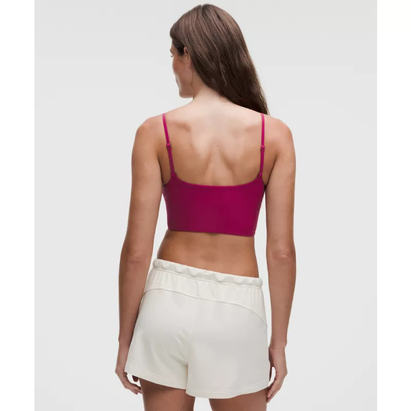 UnderEase Cami Strap Ribbed Longline Bralette A–C Cups