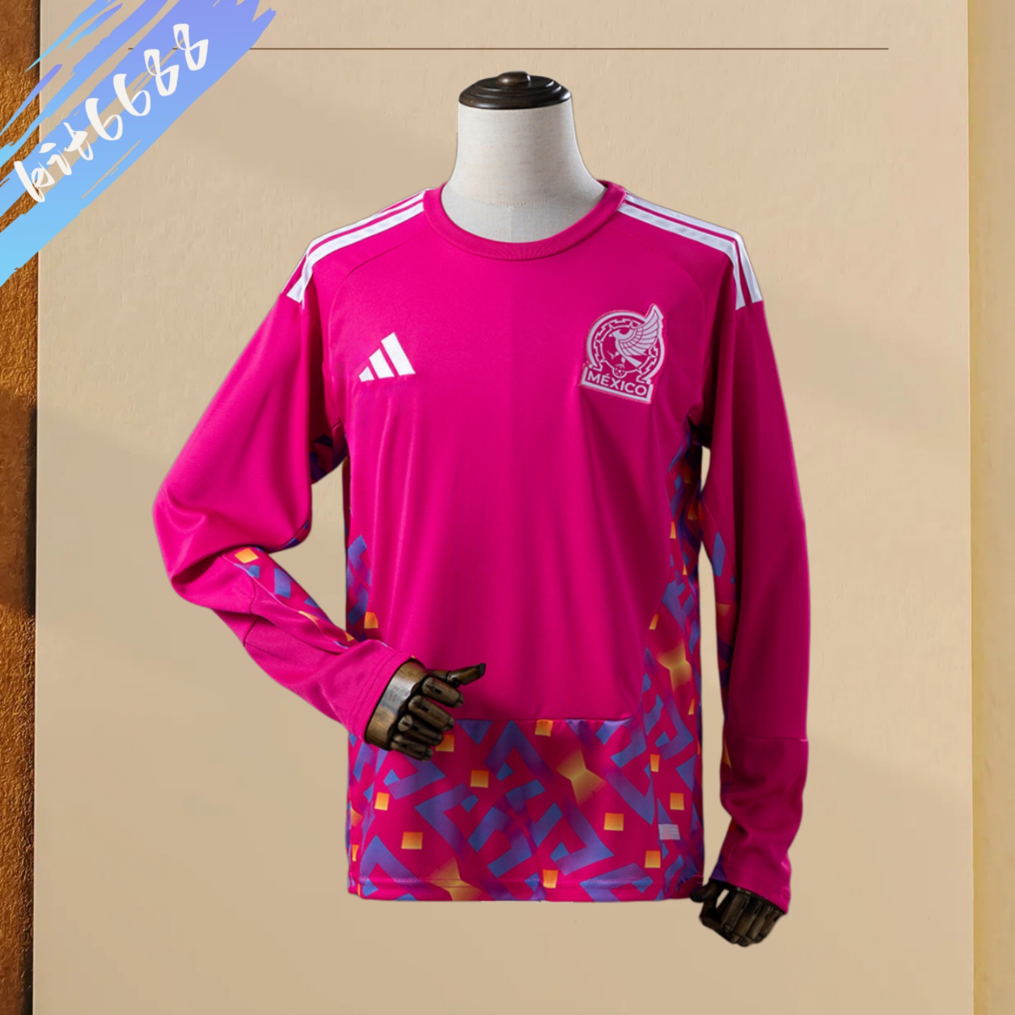 2026 Mexico Goalkeeper Long-Sleeve  Football Shirt （Fans version）