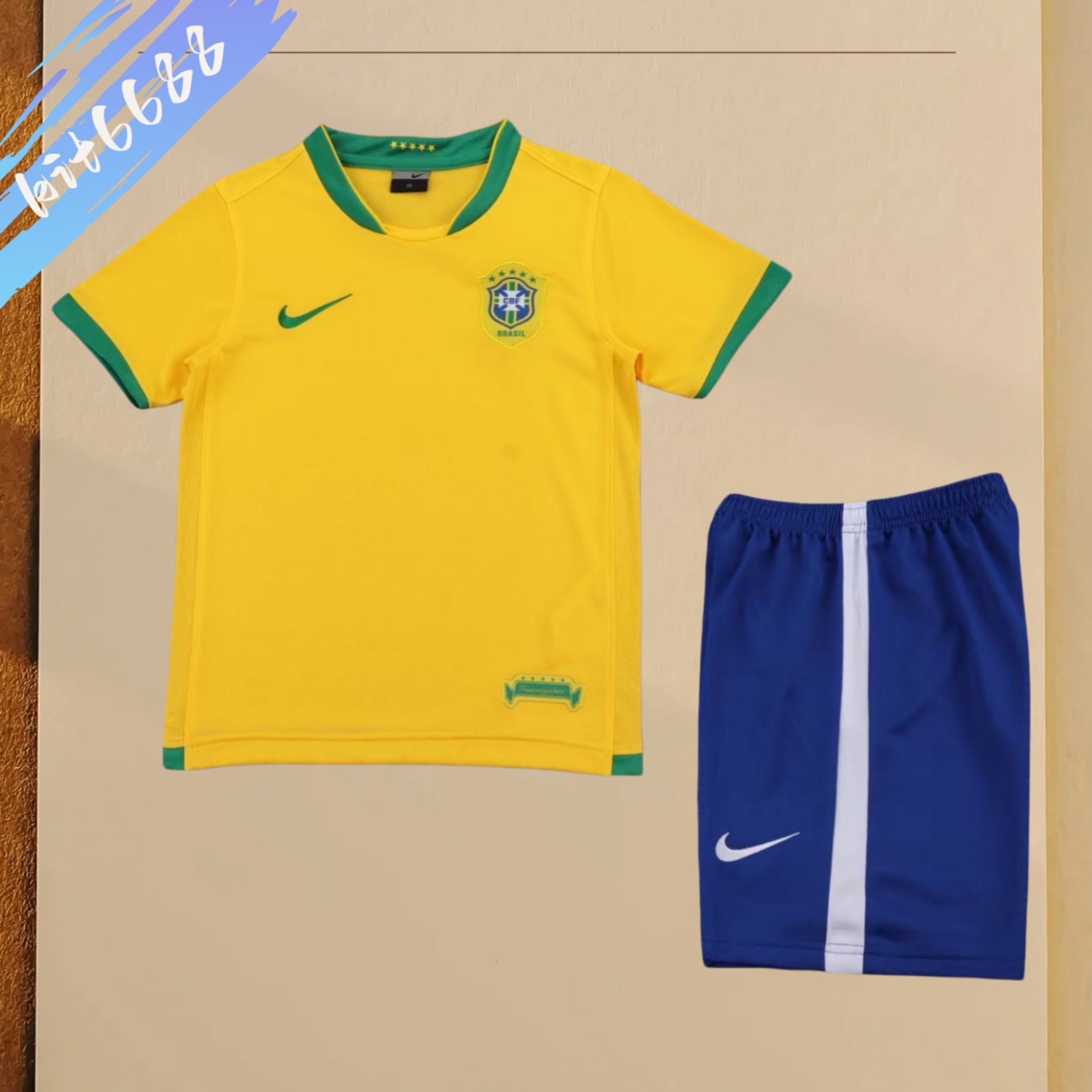 2006 Brazil home Retro Kids Kit