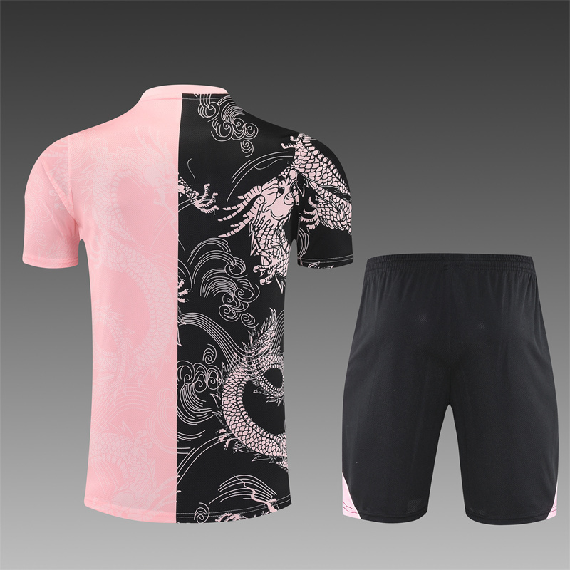 25/26 Real Madrid pink-black Short Sleeve Training Wear ( Adult kit Kids )