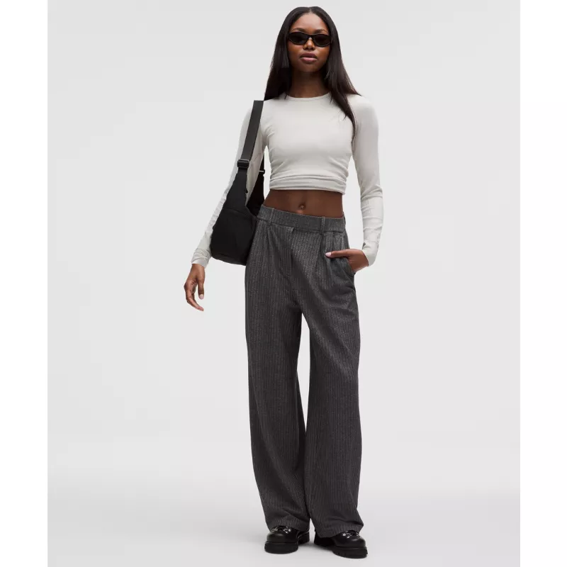 Daydrift High-Rise Wide-Leg Trouser Regular Herringbone