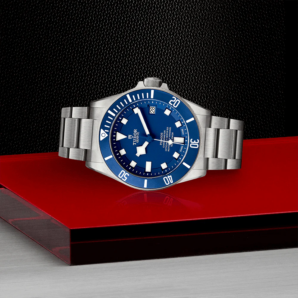 Pelagos 42mm Blue Dial & Ceramic Bezel Men's Titanium Automatic Watch