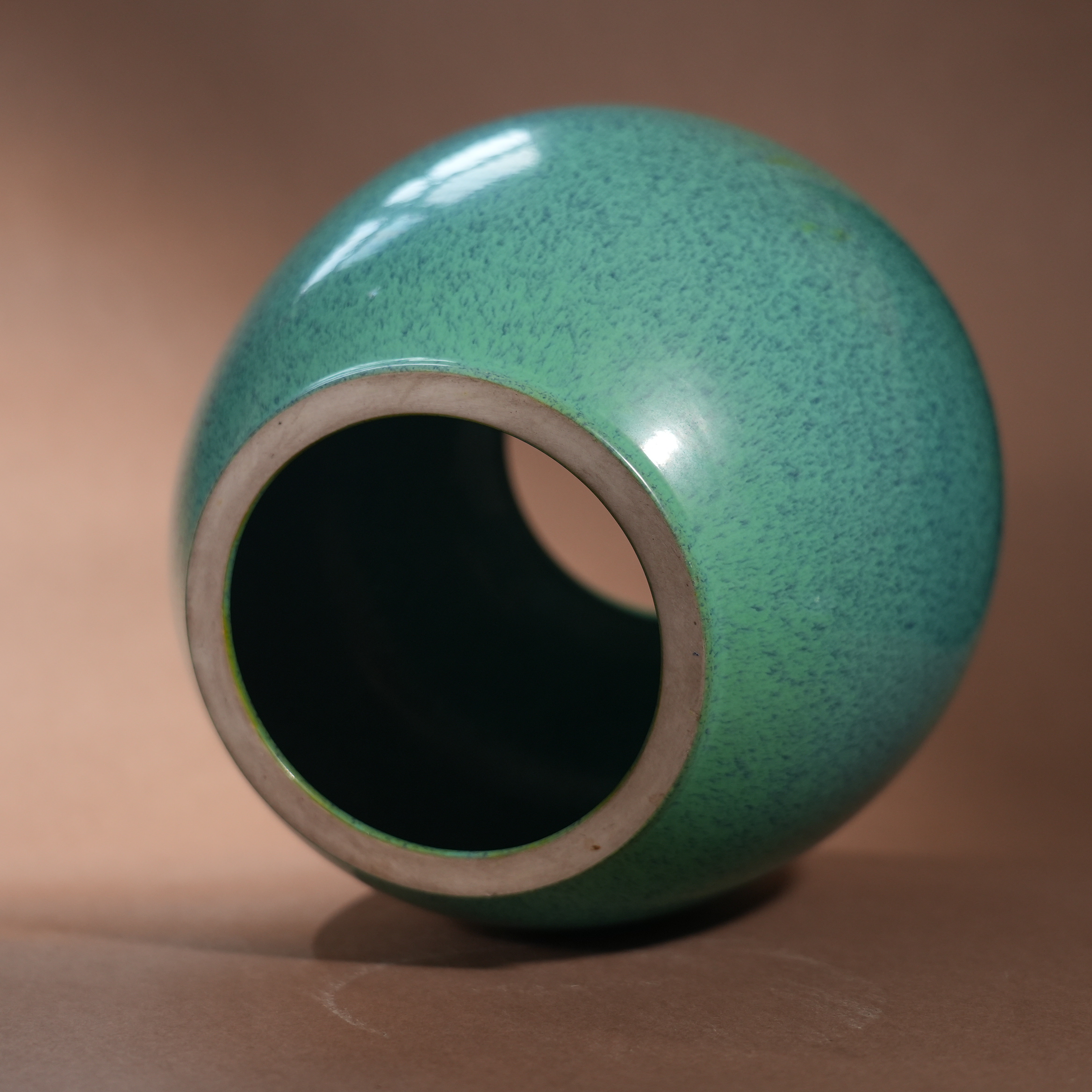 Ancient Chinese Famille Rose and Jun-Glazed Double Gourd Vase with Elephant Handles