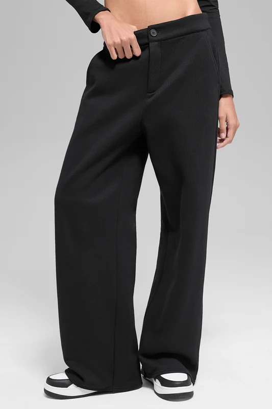 High-Waist Sweatpant Trouser