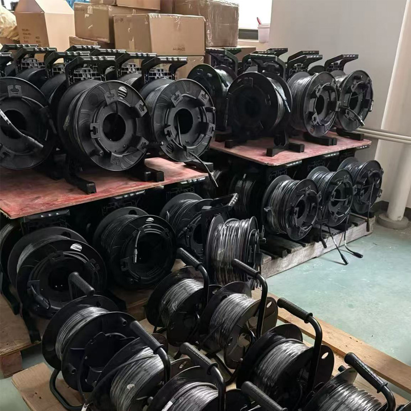4 Core Armored Single Mode Fiber Optic Cable Reel - Plug with Protective Caps - Tourystage