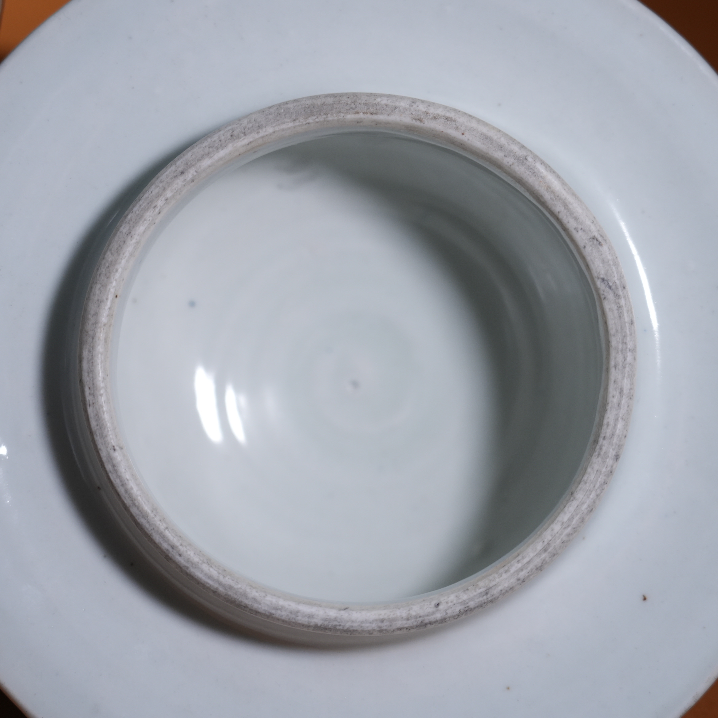 Ancient Chinese Blue and White Covered Jar with Branching Fruit and Flower Motifs