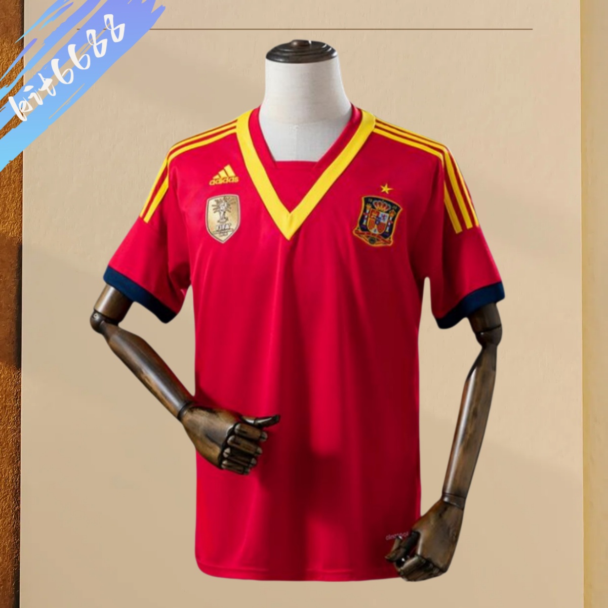 2013 Spain home Retro Football Shirt