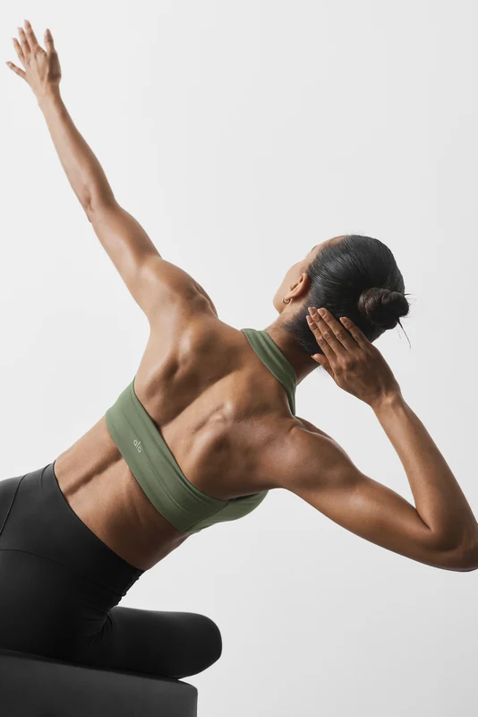 ALO Softsculpt Feel The Heat Halter Bra