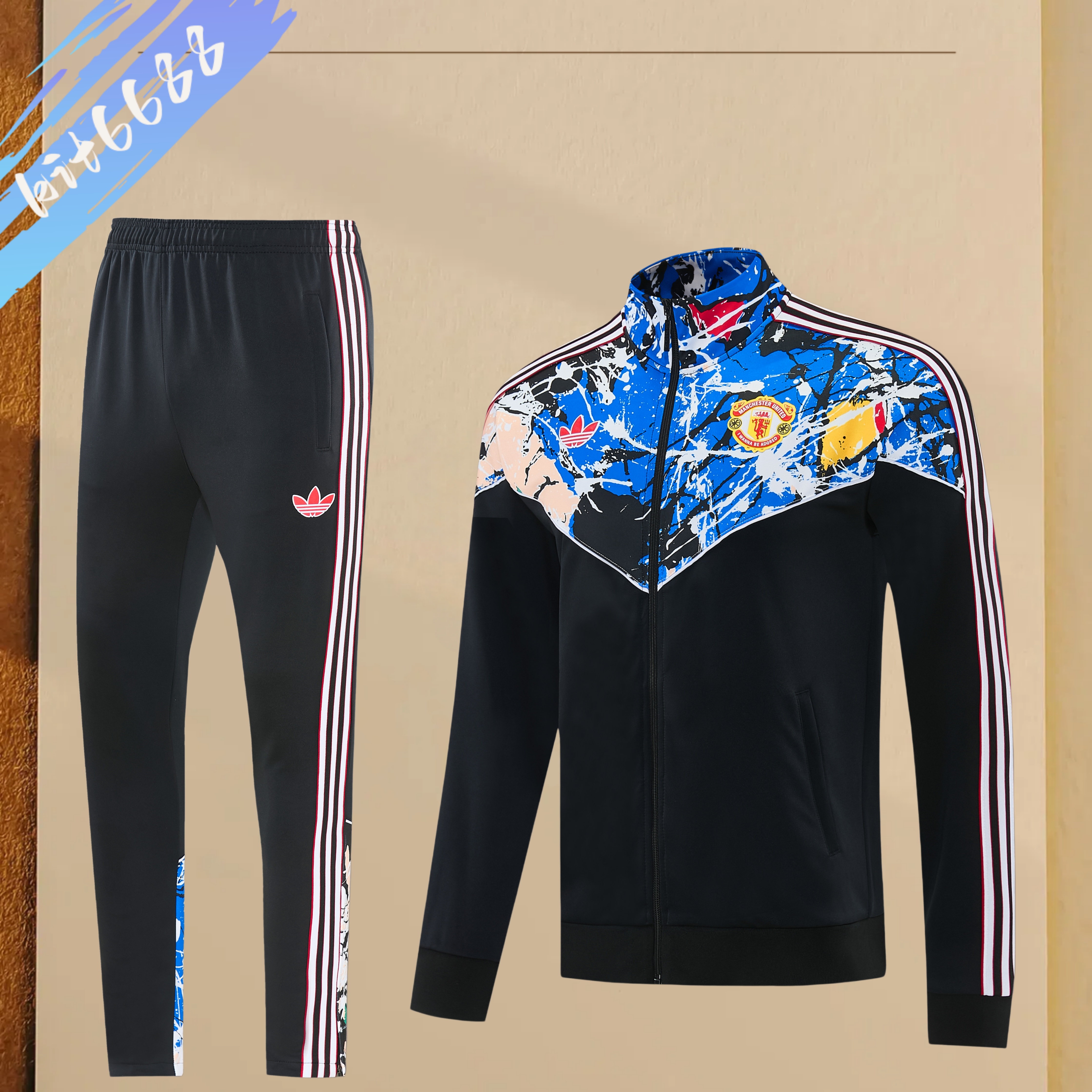 26/27 Manchester United Full Zipper Training Suit (Adult Set)