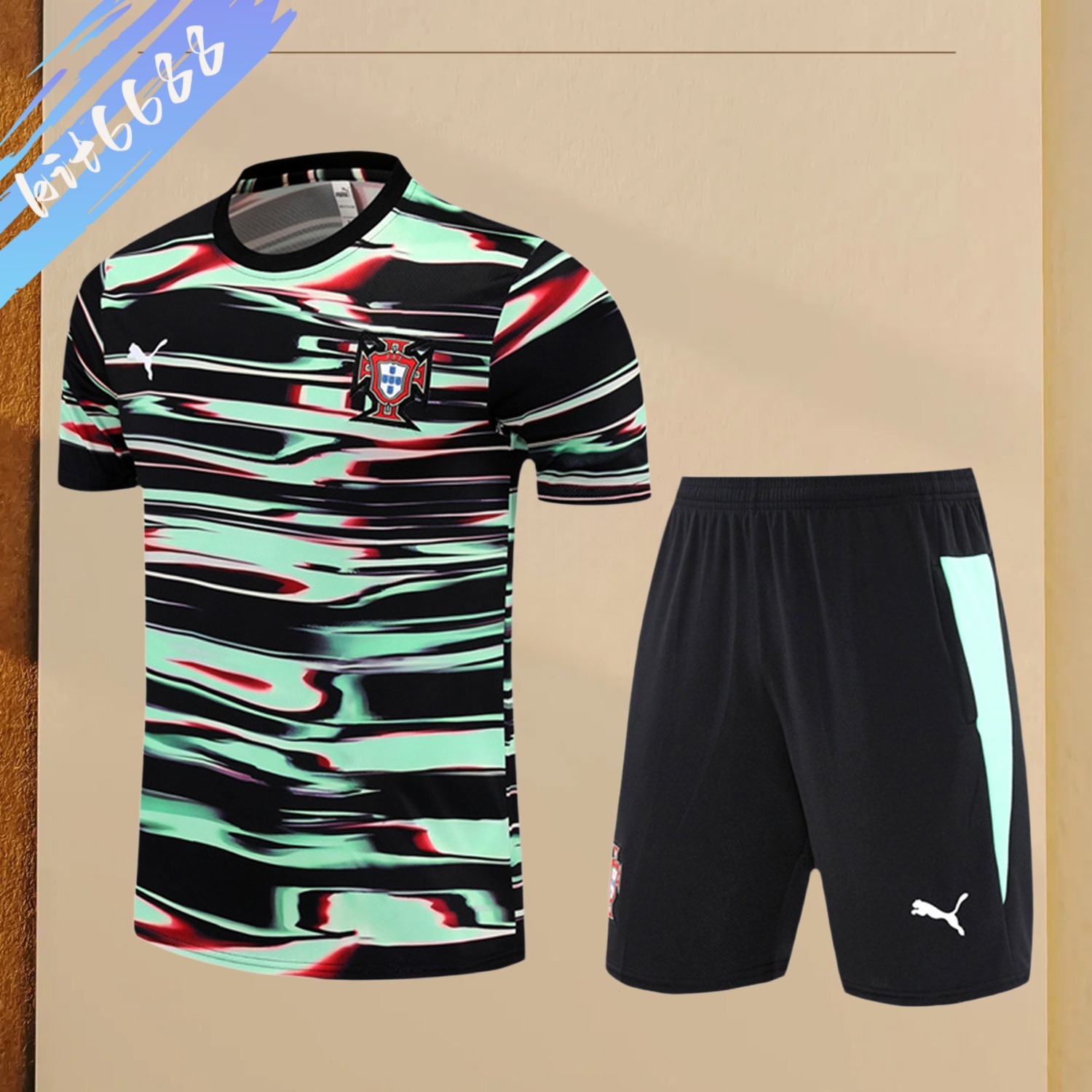 2025/2026 Portugal Short Sleeve Training Jersey for Kids (Adult Kids Kit)