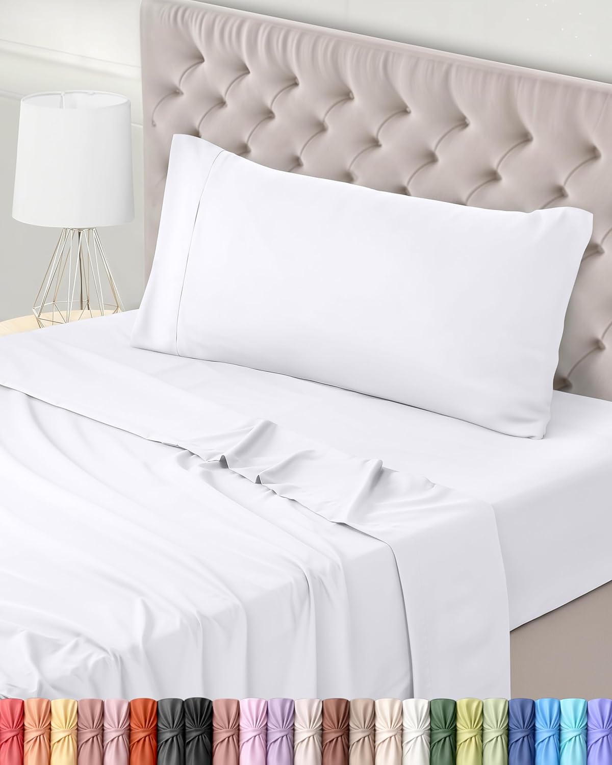 Utopia Bedding Juego de Sabanas 4 Piezas 150x200 - Poliéster Microfibra Cepillada - Oeko-Tex Certificado - Sábana Bajera, Sábana Plana y 2 Fundas de Almohada 50x75 (Cama 150, Gris)