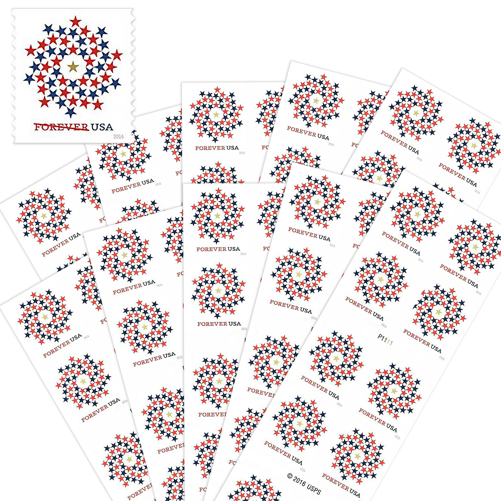 🎁[US Free Shipping]100 PCS-USA Stars Red & Blue