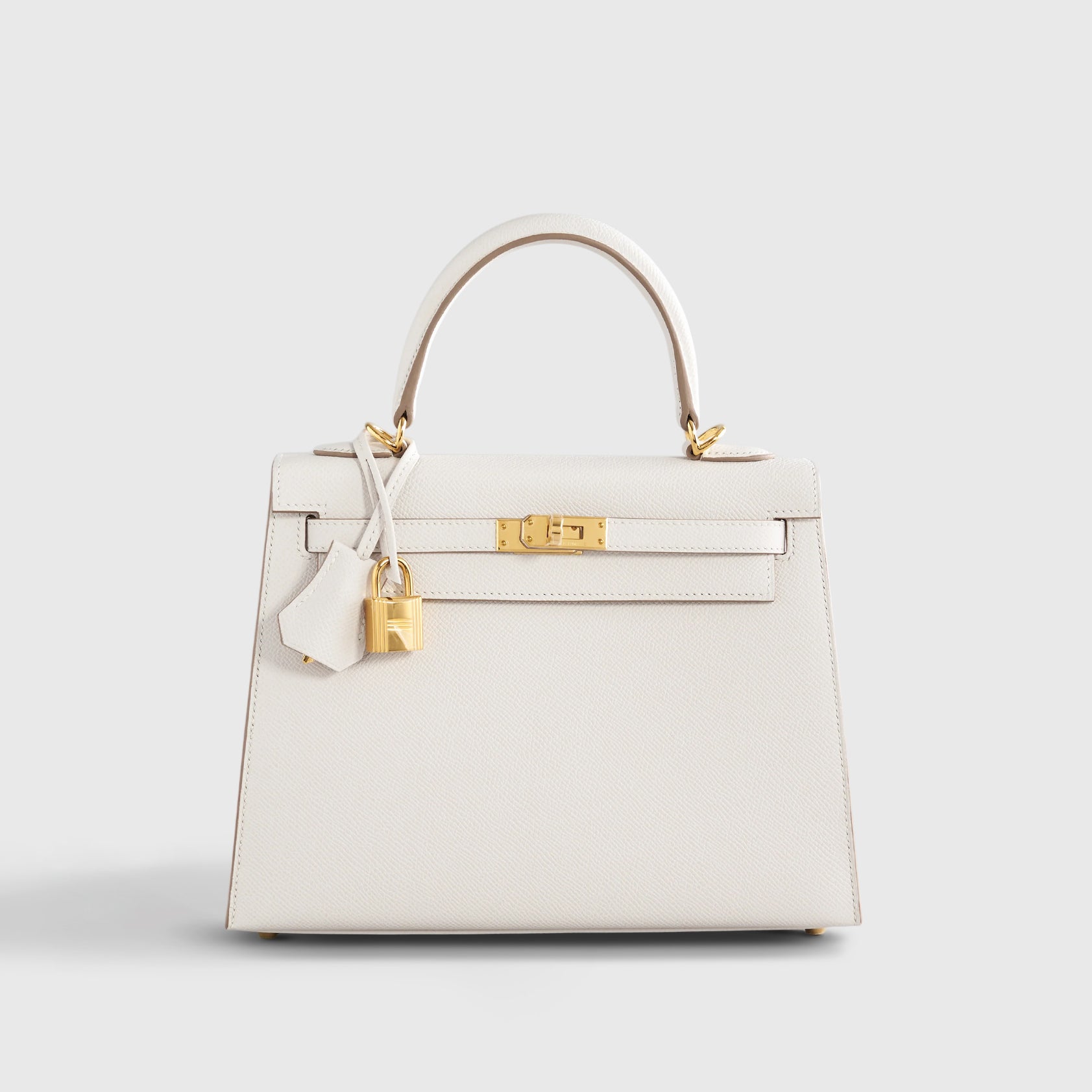 Hermès Kelly 25 Epsom Gris Pale Gold Hardware