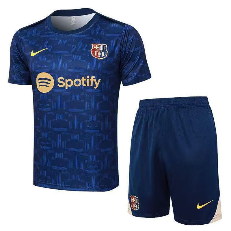 25 26 Barcelona short sleeved training suit set