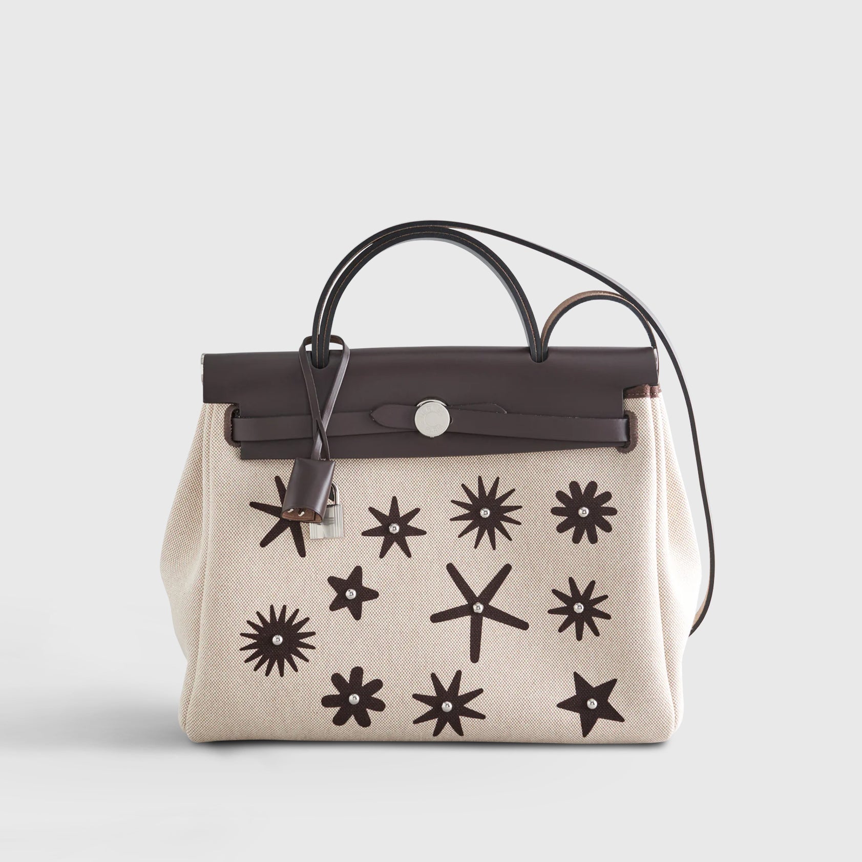 Hermès Herbag ZIP 31 Ebene / Ecru Circuit Palladium Hardware