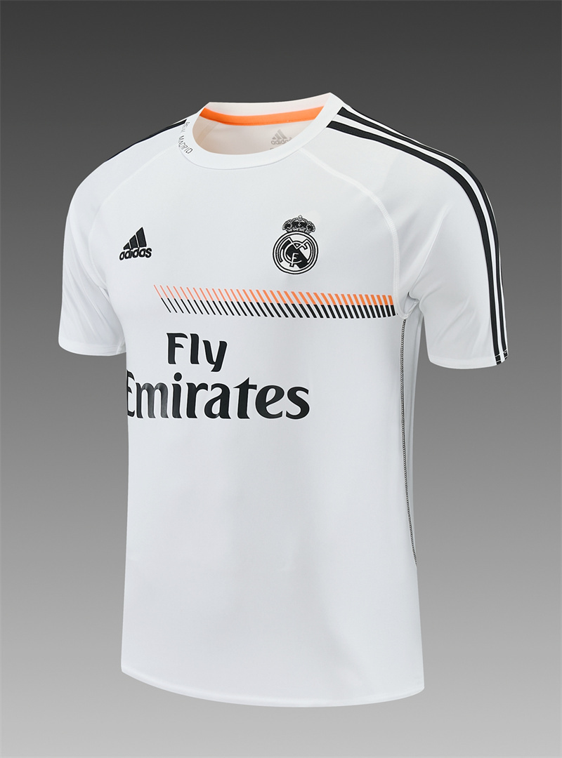 13/14 Real Madrid Retro Training Uniform short sleeves- Sleeve Football Shirt