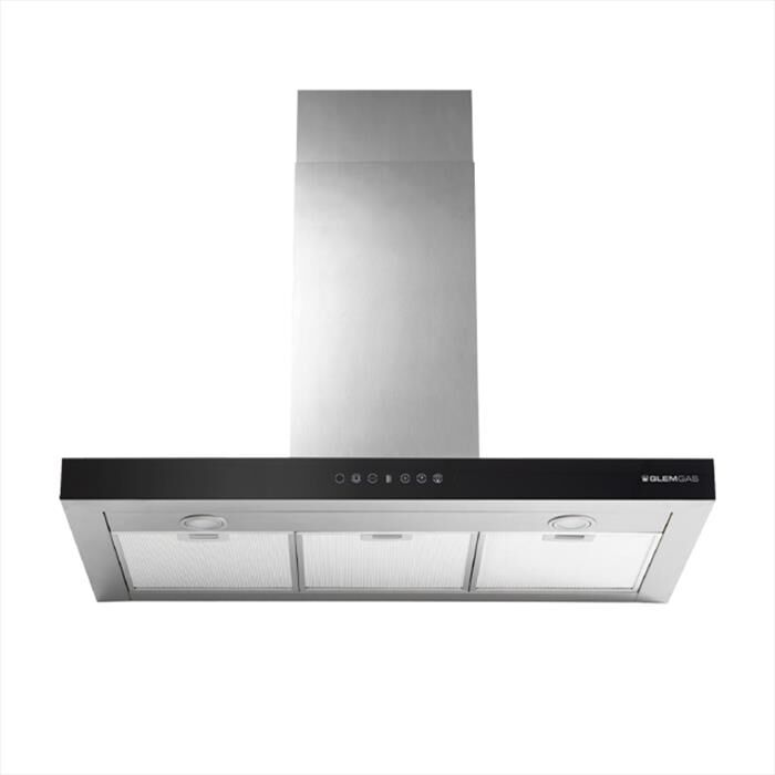 GLEM GAS - Cappa a parete GHB990IXA Classe A-Nero / Acciaio Inox