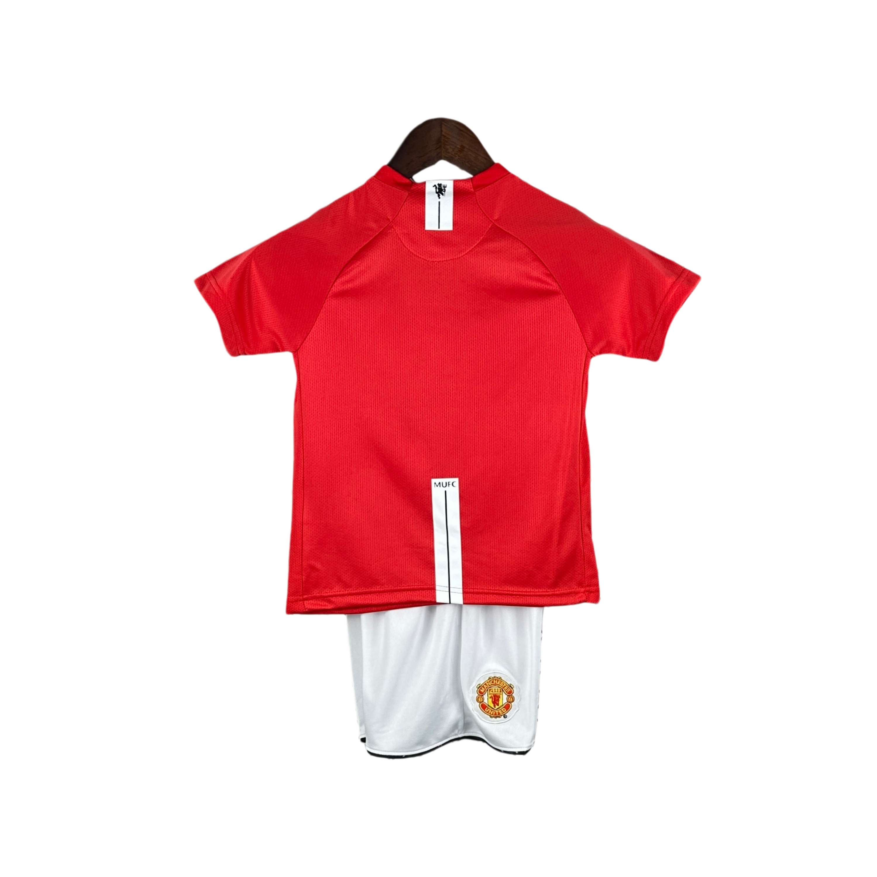 07/08 Manchester United home Champions League version ground Retro Football Soccer Kids Kit